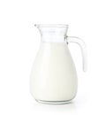 Glass jug of fresh milk Royalty Free Stock Photo