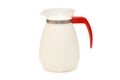 Glass jug of milk isolated on white background Royalty Free Stock Photo
