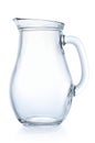 Glass jug on a white background