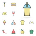 glass of juice colored icon. food icons universal set for web and mobile Royalty Free Stock Photo