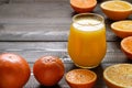 A glass of oranges juice Royalty Free Stock Photo