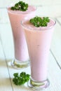 Glass of kefir with chilled beet