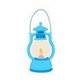 glass kerosene lamp cartoon vector illustration