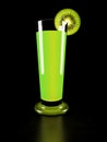 Glass with kiwi juice