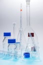 Glass laboratory apparatus isolated Royalty Free Stock Photo