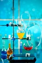 Glass laboratory apparatus Royalty Free Stock Photo