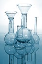 Glass laboratory equipment Royalty Free Stock Photo