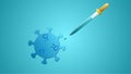 Glass laboratory medical pipette scientific for the diagnosis and study of coronavirus infection disease covid-19 virus molecule