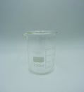 Glass labware, graduate Cylinder 50 ml white background