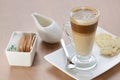A glass of latte Royalty Free Stock Photo