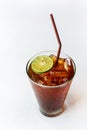 Glass of Lemon ice tea Royalty Free Stock Photo