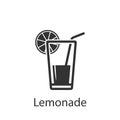Glass of lemonade icon. Element of drink and food icon for mobile concept and web apps. Detailed Glass of lemonade icon can be