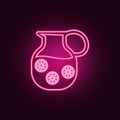 glass of lemonade icon. Elements of Bar in neon style icons. Simple icon for websites, web design, mobile app, info graphics Royalty Free Stock Photo