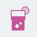 Glass of lemonade icon illustration