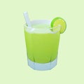 Glass of Lemonade Icon Illustration