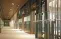 Glass lift lobby