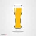 Glass of light beer