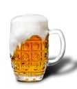 Glass of light beer foam Royalty Free Stock Photo