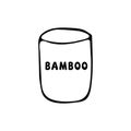 A glass made of bamboo. Bamboo cup Royalty Free Stock Photo