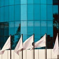 Glass made exterior design of a modern building stock photo Royalty Free Stock Photo