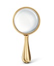 glass magnifier isolated on a white