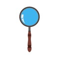 Glass magnifying icon vector search zoom illustration. Magnifier symbol magnify look