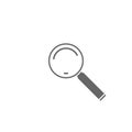 Glass magnifying icon on white vector illustration Royalty Free Stock Photo