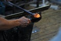 Glass making factory Royalty Free Stock Photo