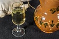 Glass of Manzanilla, fino sherry wine Royalty Free Stock Photo