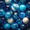 glass marbles blue perfectly connected photo pattern poster decor wallpaper design material Royalty Free Stock Photo