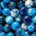 glass marbles blue perfectly connected photo pattern poster decor wallpaper design material Royalty Free Stock Photo