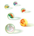Glass marbles set 2 Royalty Free Stock Photo