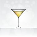 Glass of martini bianko