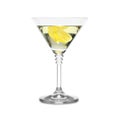 Glass of martini cocktail with lemon zest Royalty Free Stock Photo