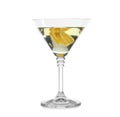 Glass of martini cocktail with lemon zest Royalty Free Stock Photo