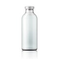 Glass medical bottle with aluminium cap. Royalty Free Stock Photo