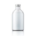 Glass medical bottle with aluminium cap