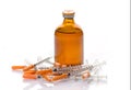 Glass Medicine Vials botox and syringes Royalty Free Stock Photo