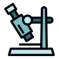 Glass microscope icon, outline style Royalty Free Stock Photo