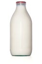 Glass milk bottle Royalty Free Stock Photo