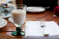 A glass of milk for breakfast Royalty Free Stock Photo