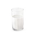 Glass of milk isolated over a white background Royalty Free Stock Photo