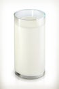 Glass of milk, isolated vector object