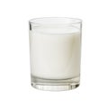 Glass of milk isolated on white