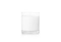 Glass of milk isolated on white background with clipping path. Royalty Free Stock Photo