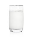 Glass of milk isolated on white with clipping path Royalty Free Stock Photo