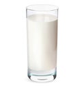 Glass of milk isolated on white