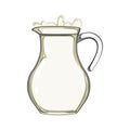 glass milk jug cartoon vector illustration