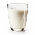 Glass Of Milk On White Background - High Resolution Image