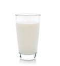 Glass of milk on white background Royalty Free Stock Photo